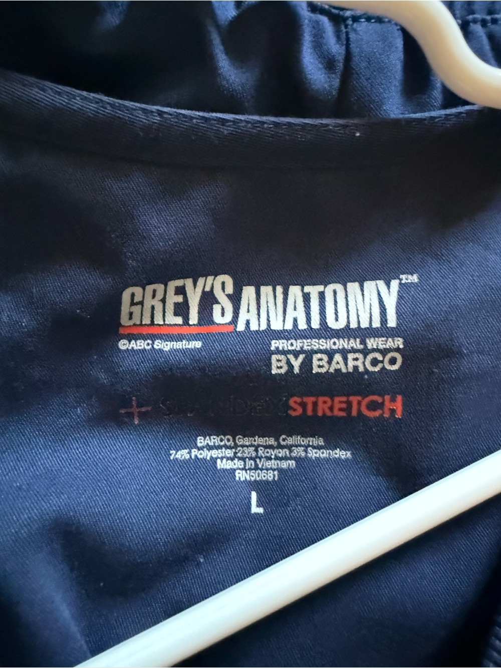 Grey's Anatomy by Barco Navy Medical Scrub Top & Jogger Set